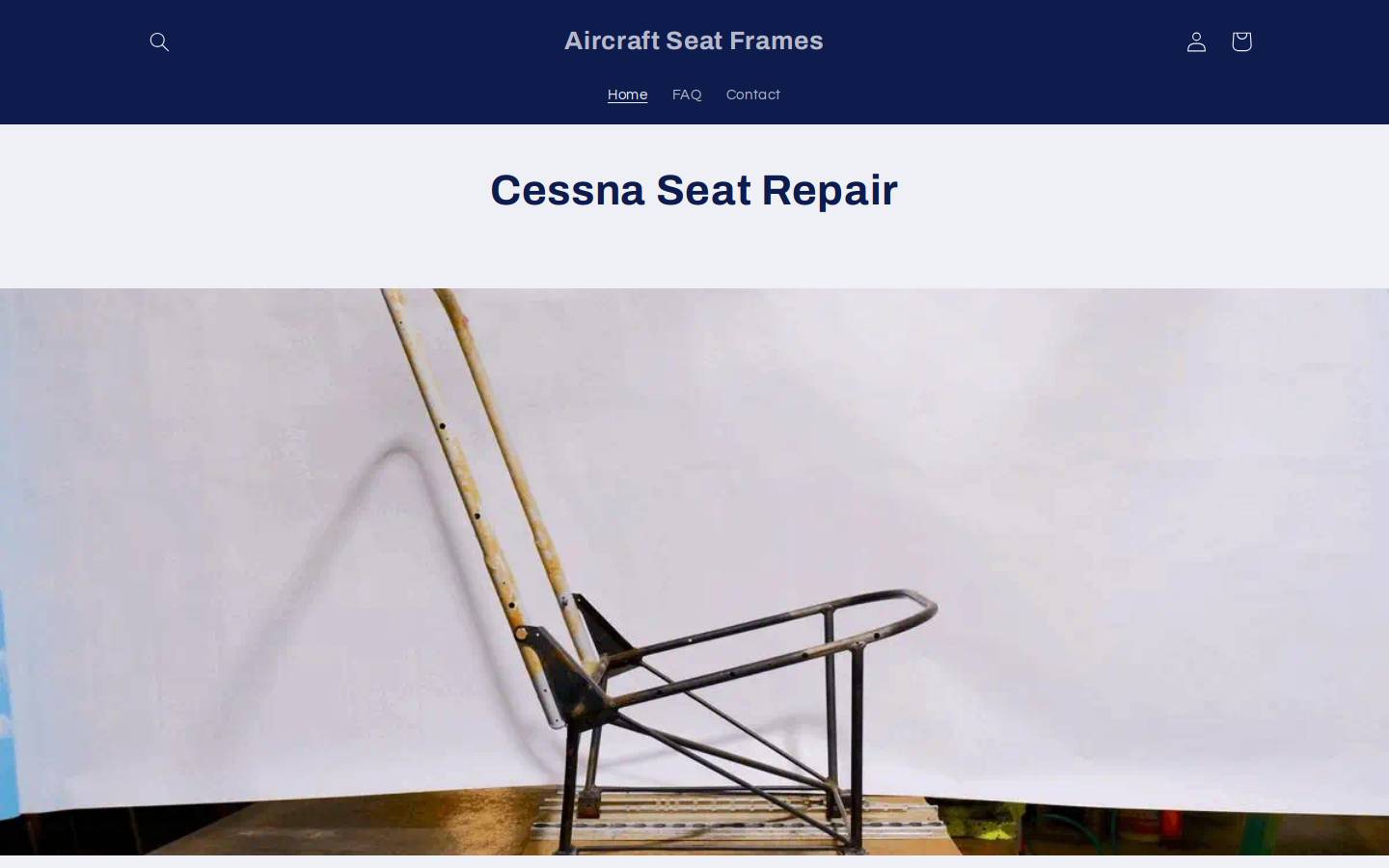 aircraftseatframes.com homepage screenshot