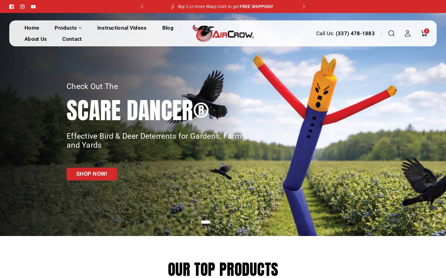 aircrow.com homepage screenshot