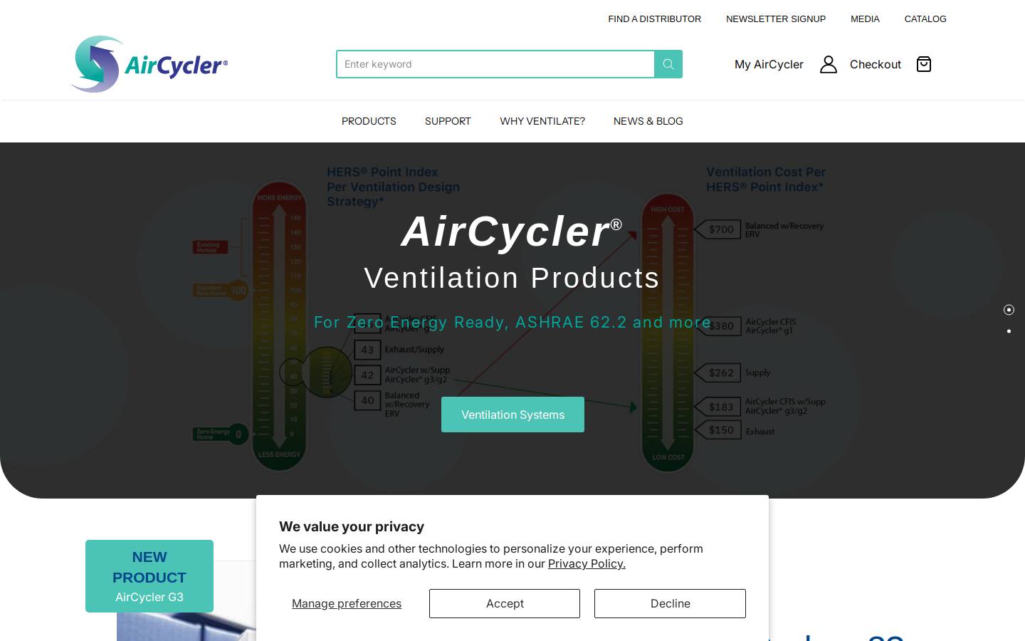 aircycler.com homepage screenshot