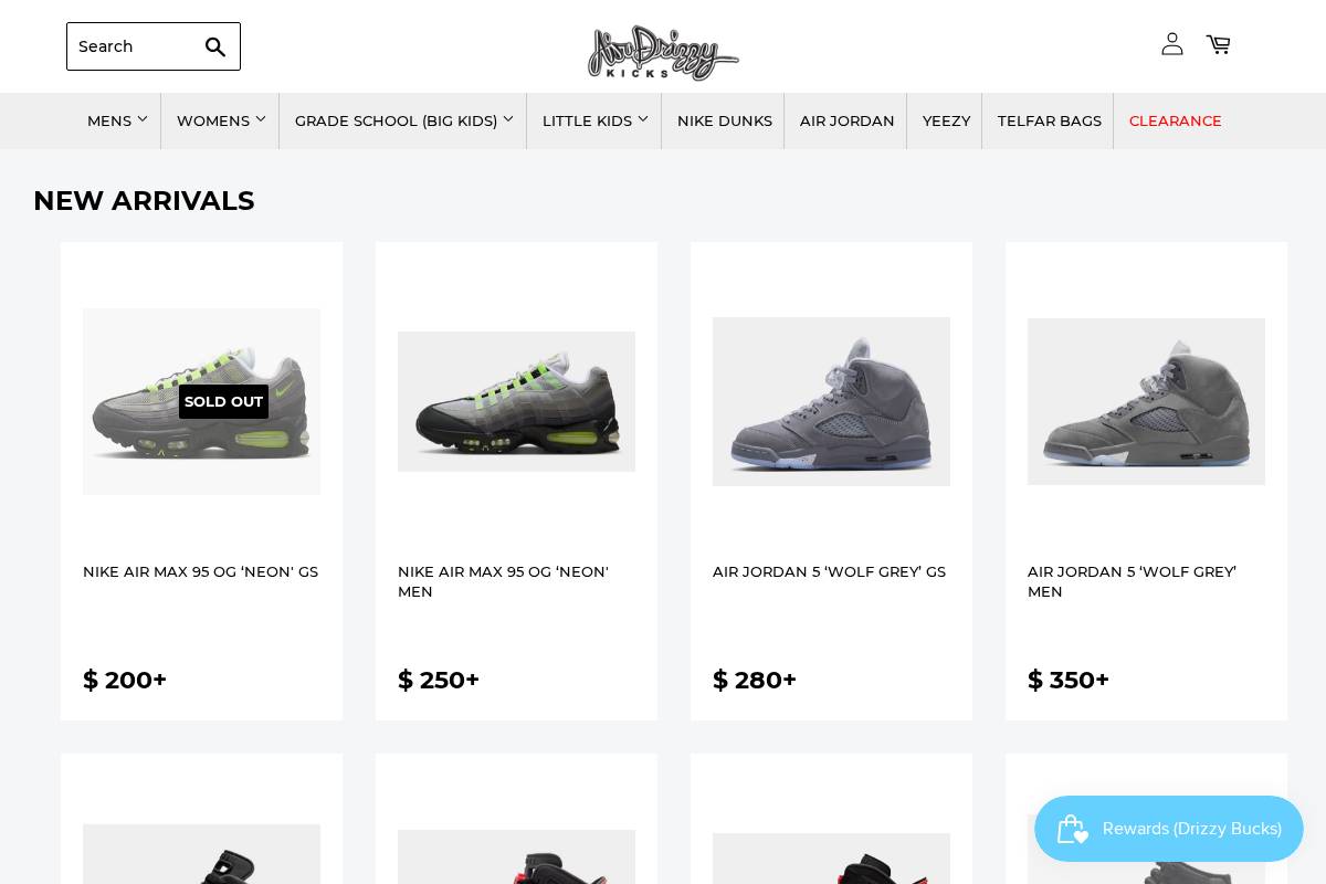 Air Drizzy Kicks homepage screenshot