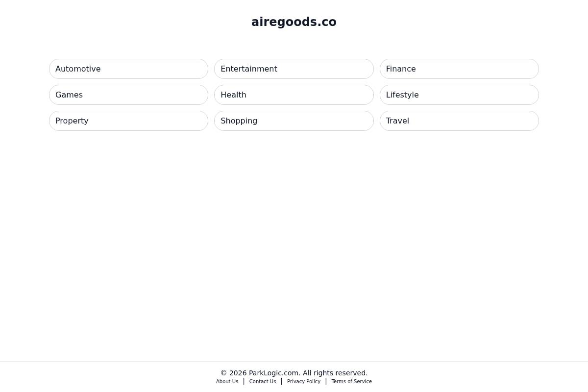 airegoods.co homepage screenshot