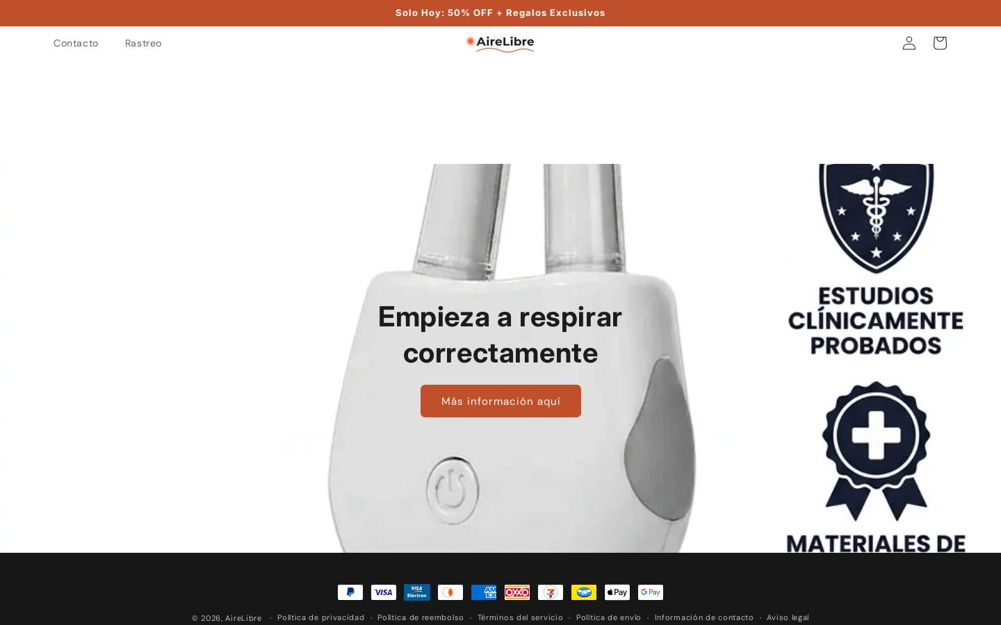 airelibre.shop homepage screenshot
