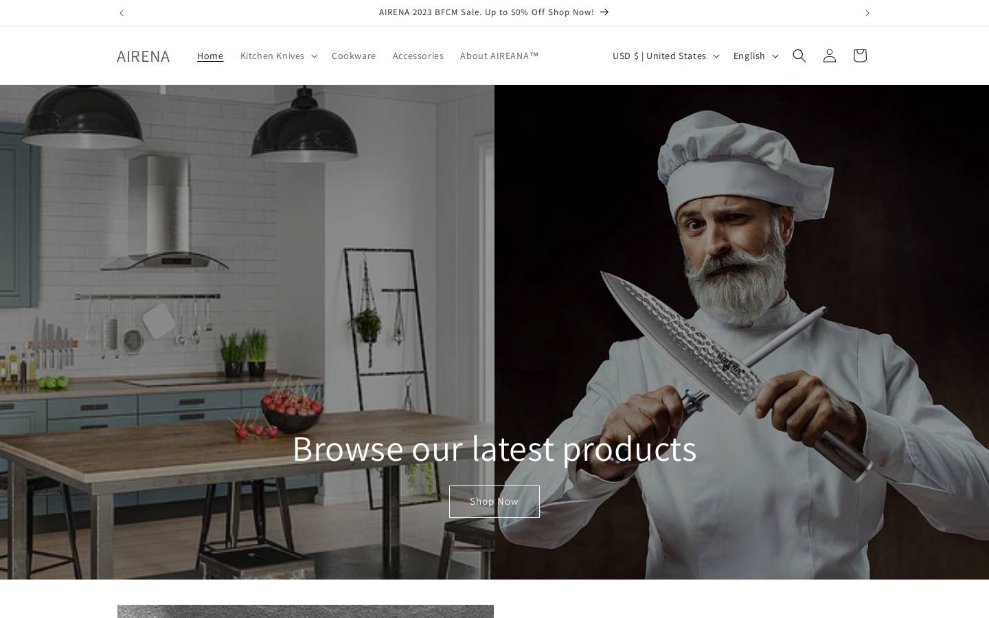Airenatech homepage screenshot