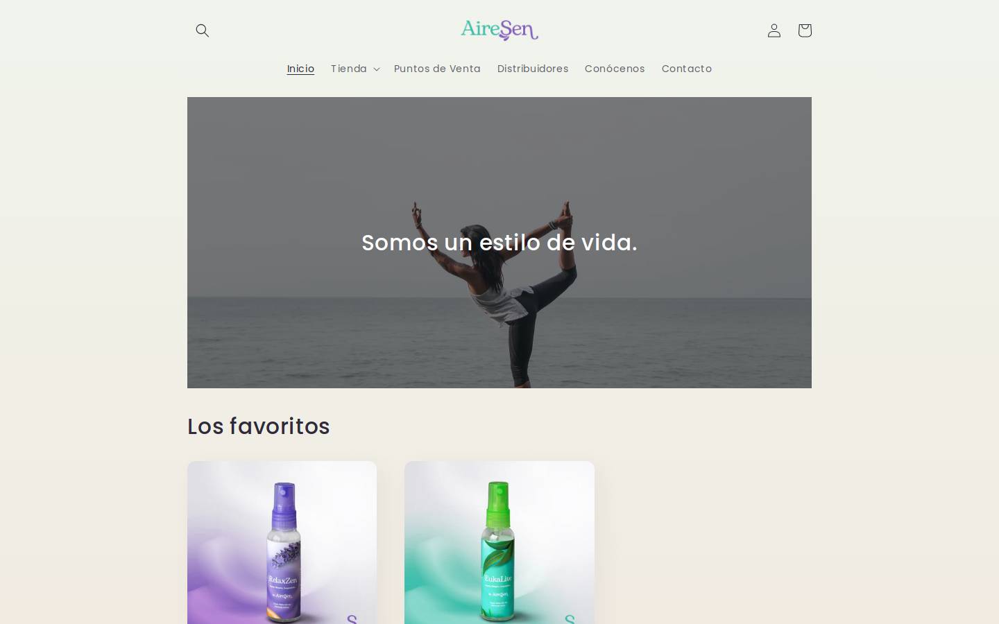 airesen.com homepage screenshot