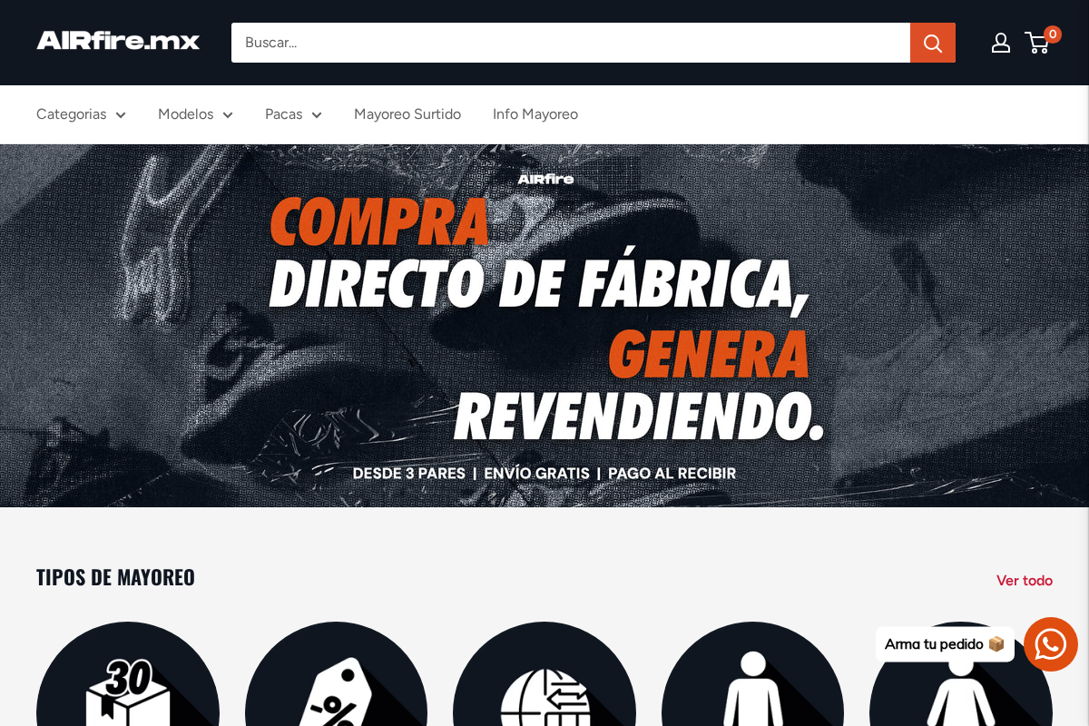AIRfire homepage screenshot