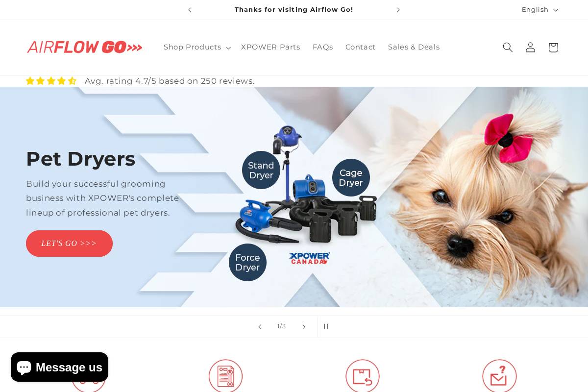 airflowgo.ca homepage screenshot
