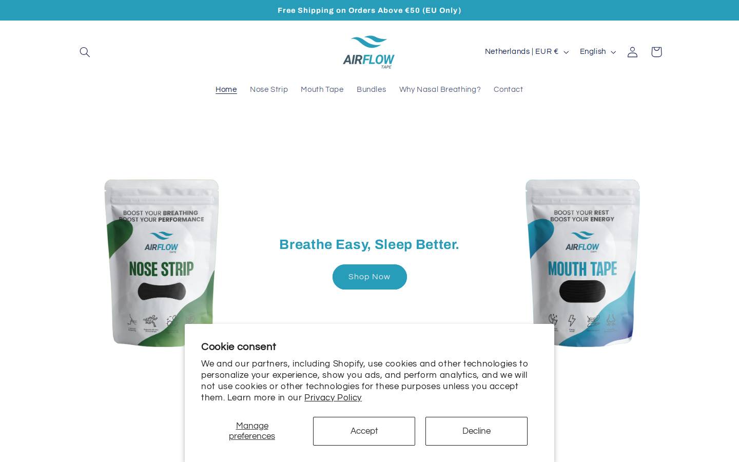 airflowtape.com homepage screenshot
