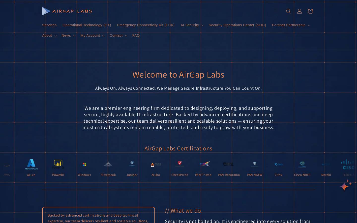airgaplabs.com homepage screenshot
