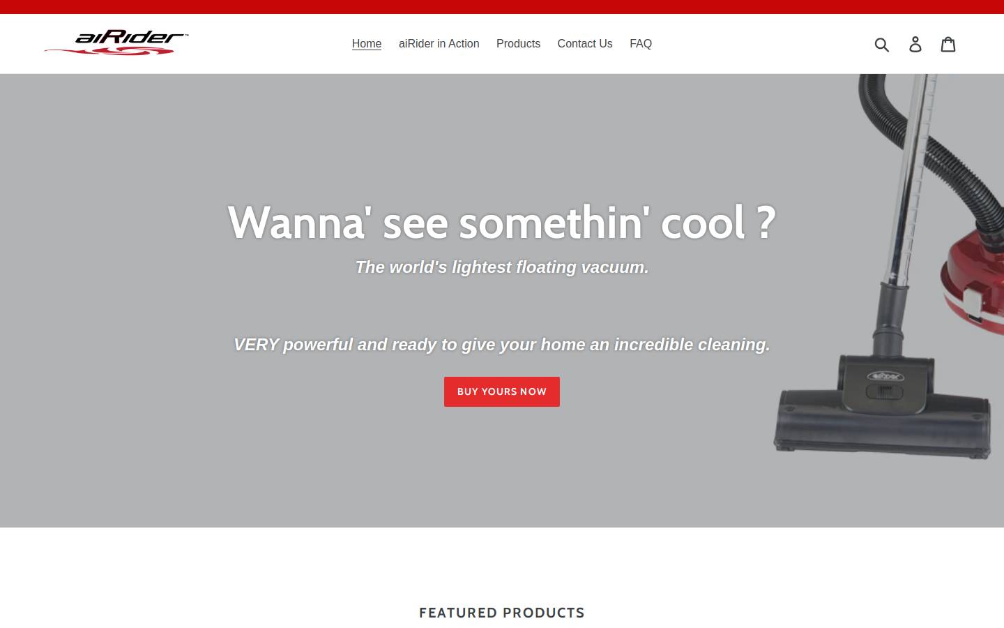 airiderusa.com homepage screenshot