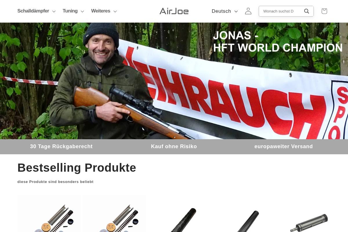 airjoe.de homepage screenshot