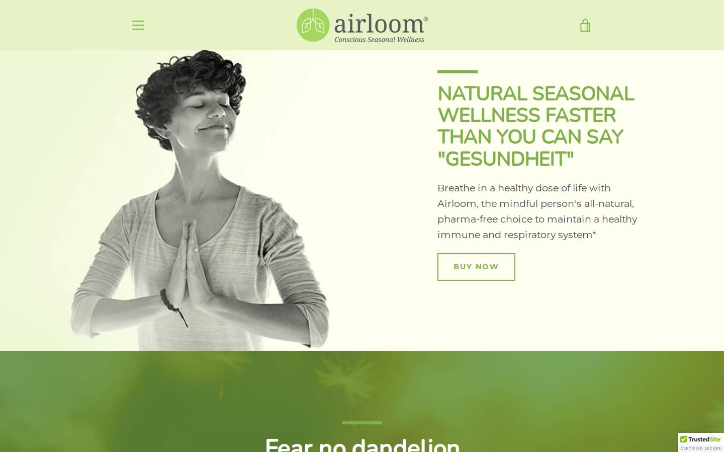 airloomsupplement.com homepage screenshot