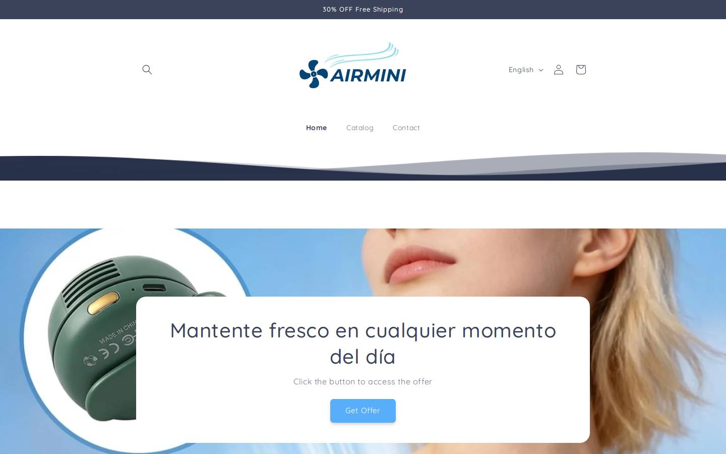 airminiportable.com homepage screenshot