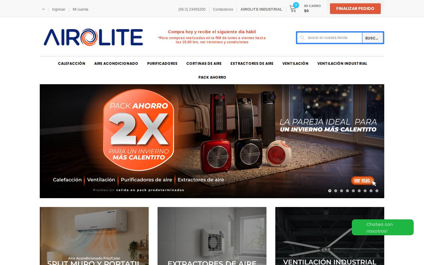 airolite.cl homepage screenshot