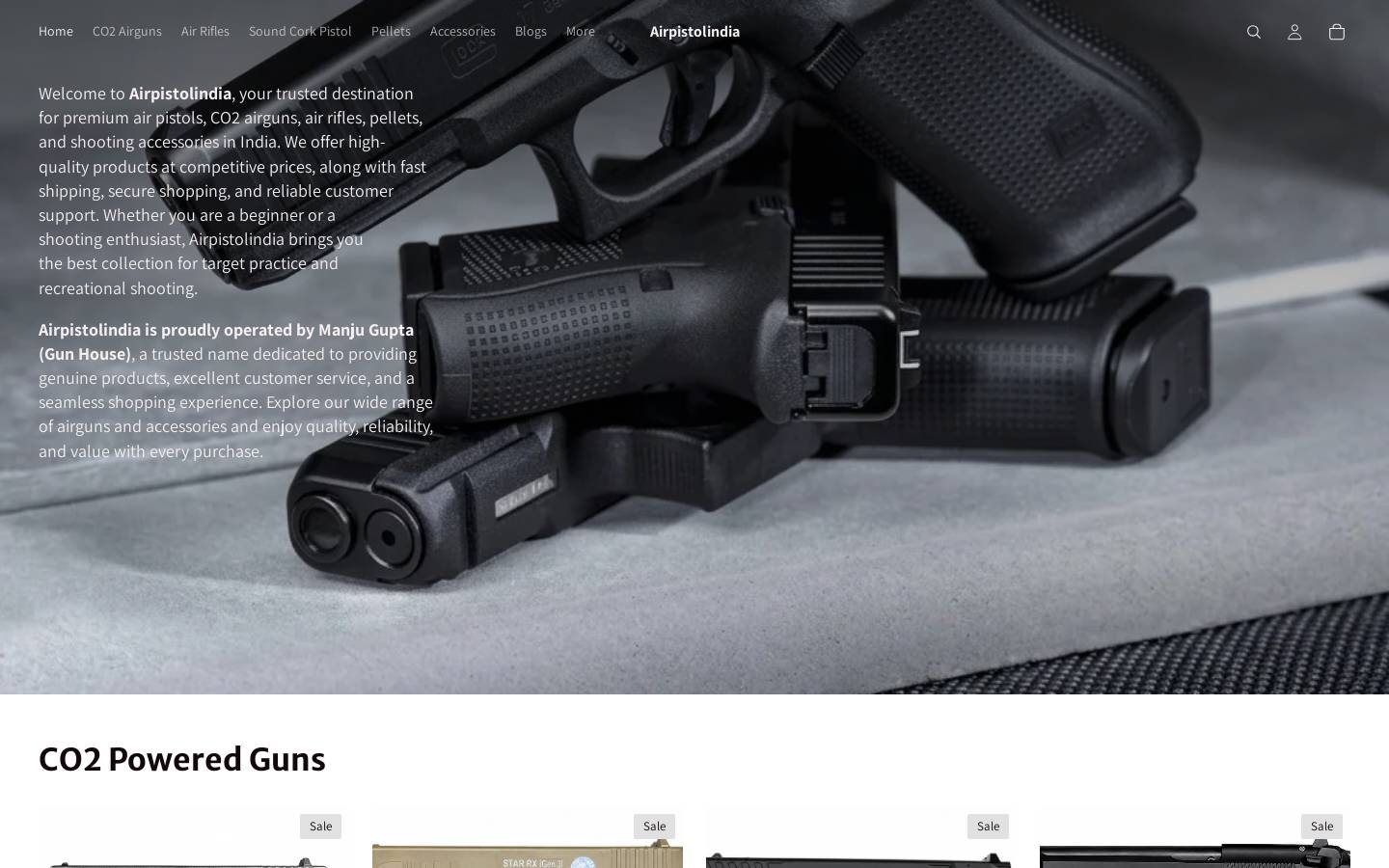 airpistolindia.com homepage screenshot