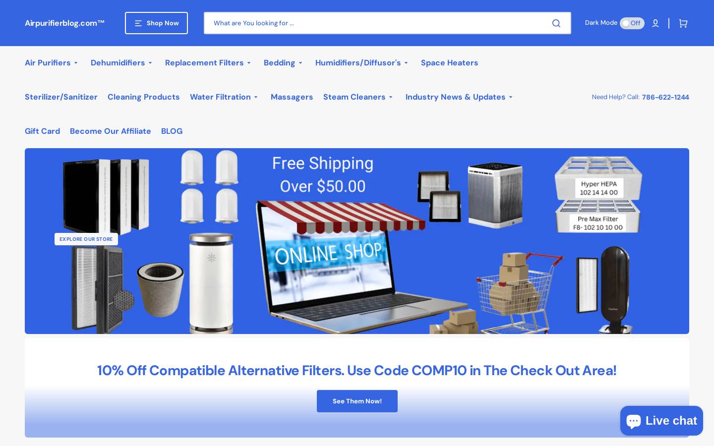 airpurifierblog.com homepage screenshot