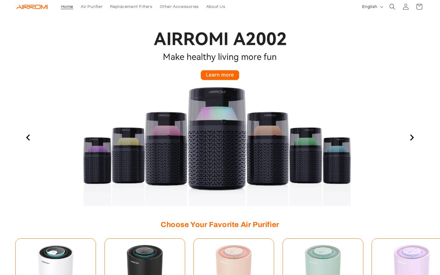 airromi.com homepage screenshot