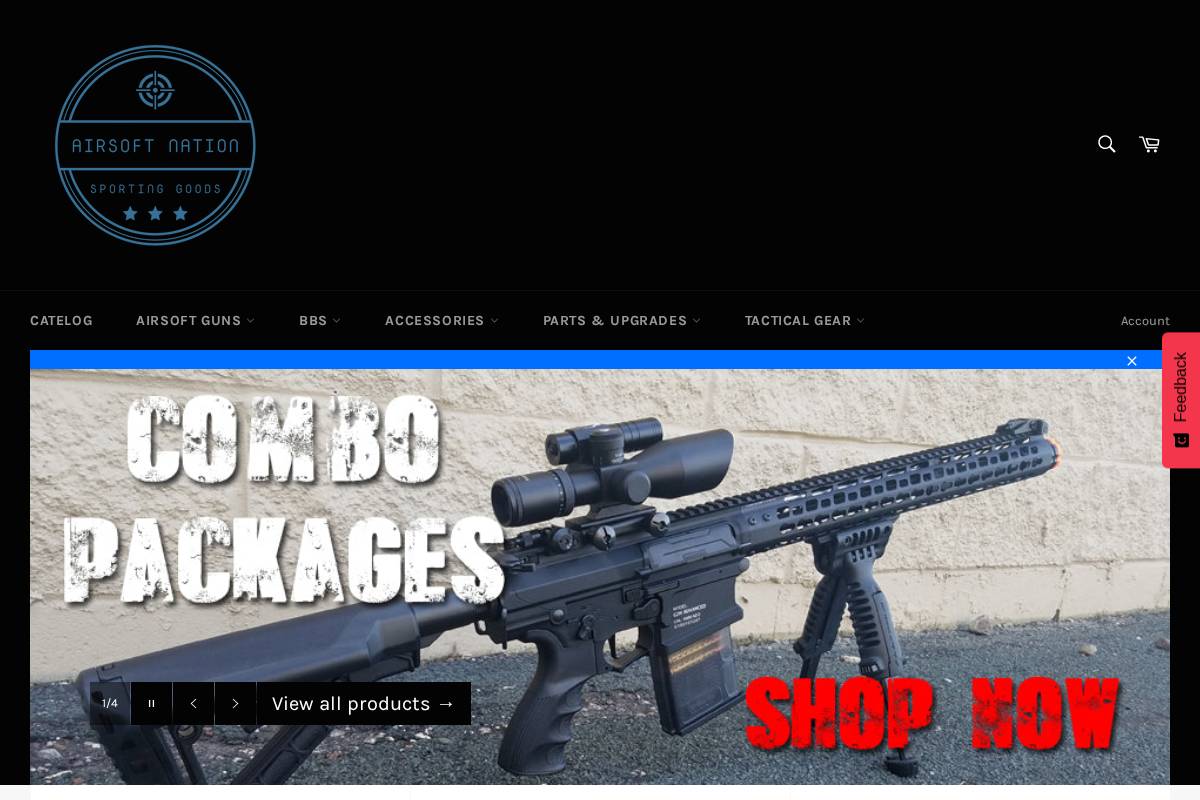 airsoft-nation.com homepage screenshot