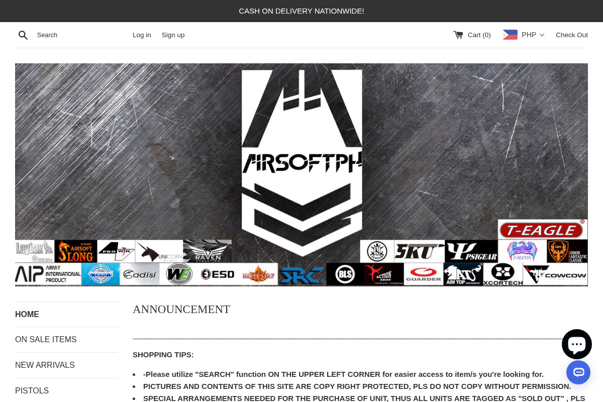 AIRSOFTPH homepage screenshot