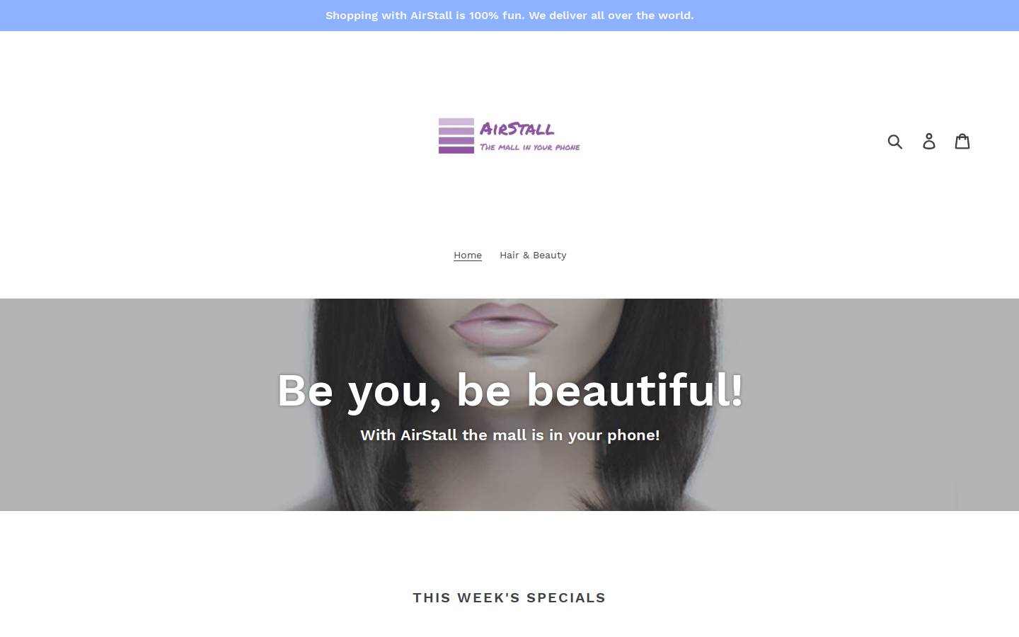 airstall.co.za homepage screenshot
