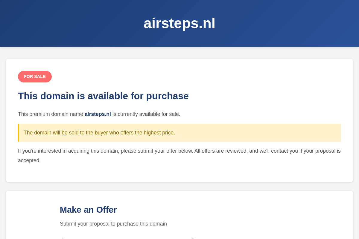 airsteps.nl homepage screenshot