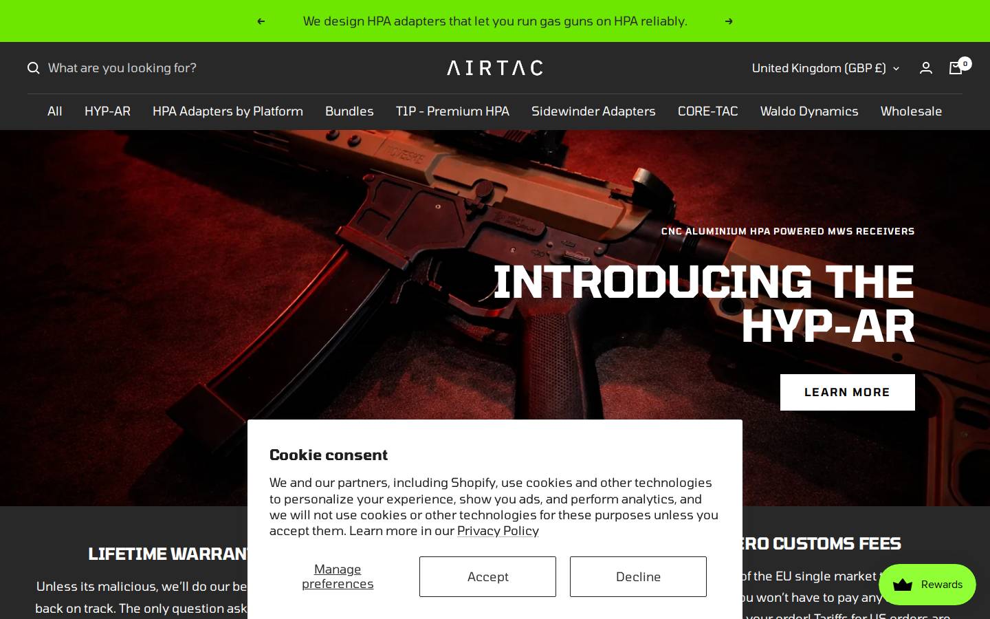 airtac.me homepage screenshot