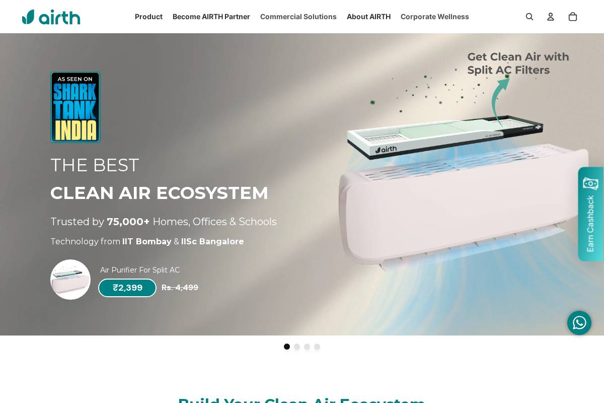 Airth Research Private Limited homepage screenshot