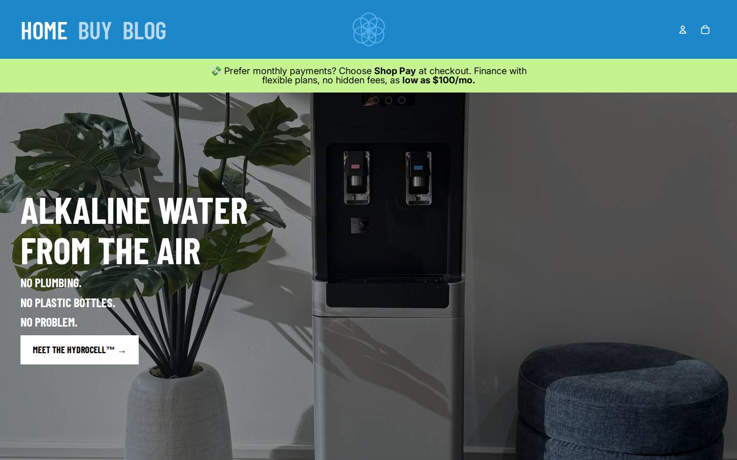 airtowatergenerators.com homepage screenshot