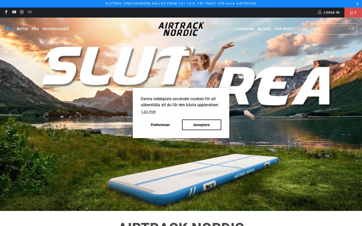 AirTrack Nordic homepage screenshot