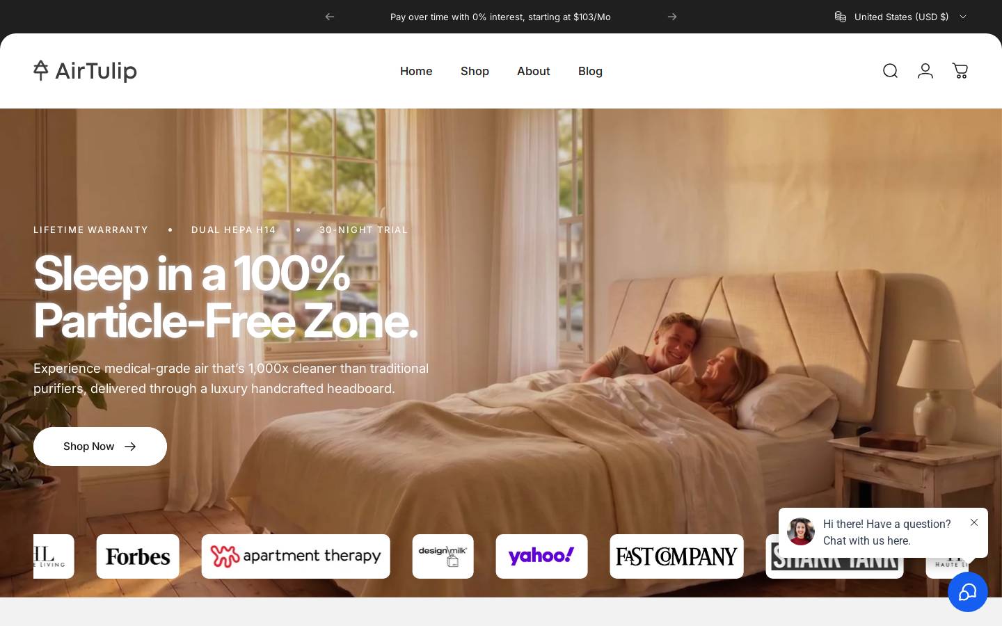 airtulip.co homepage screenshot