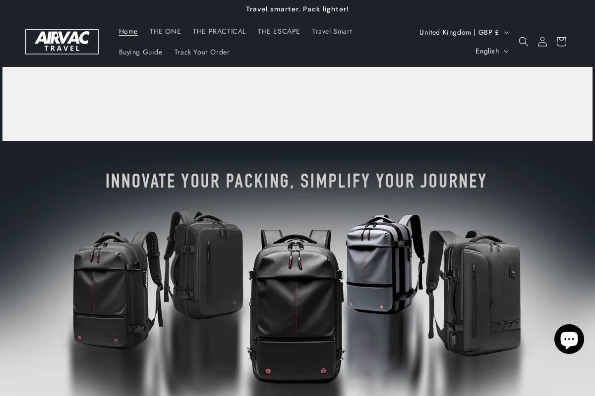 airvactravel.com homepage screenshot