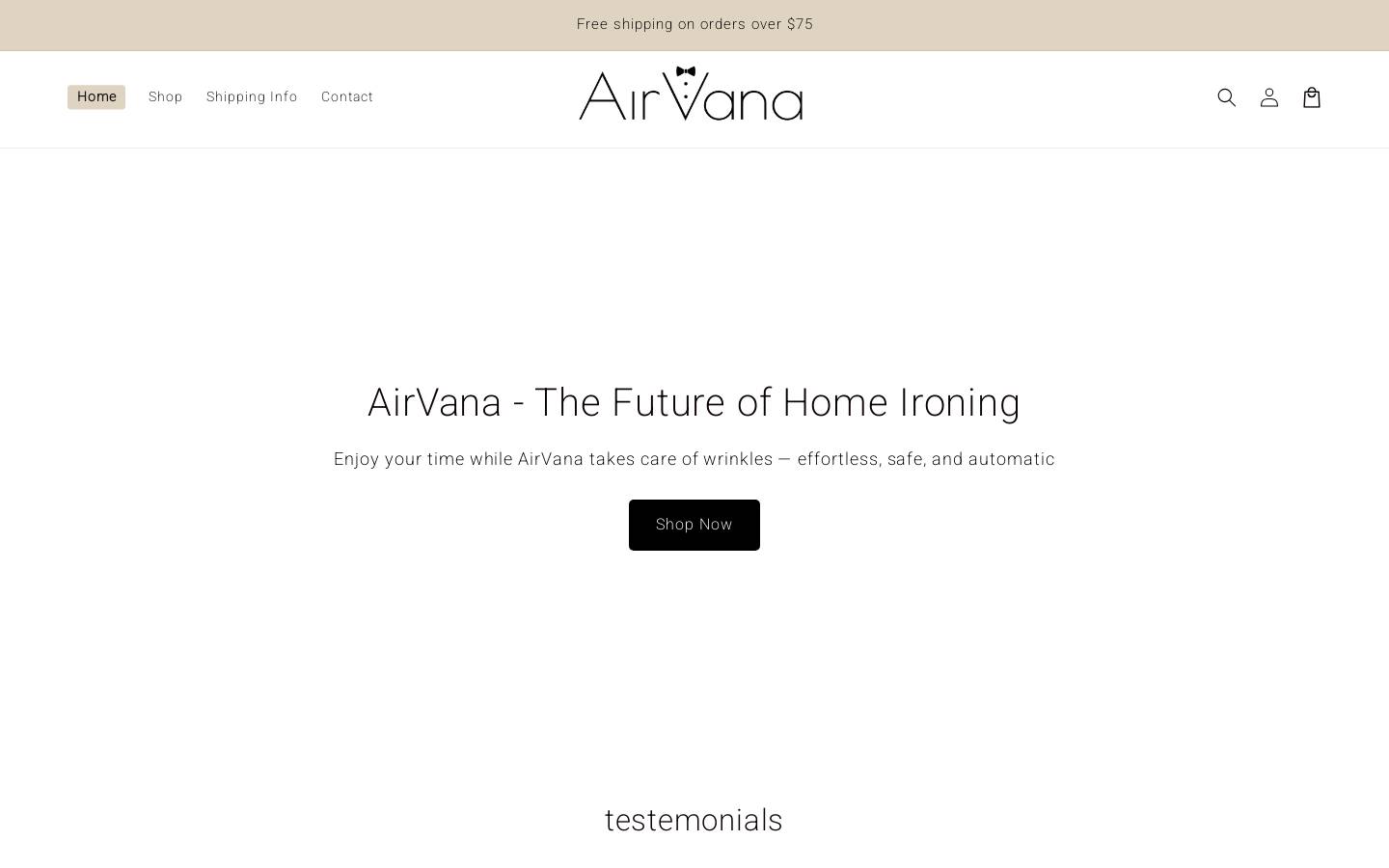 airvana-iron.com homepage screenshot