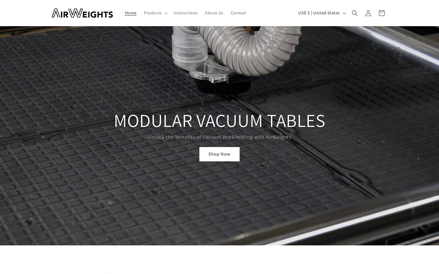 airweights.com homepage screenshot