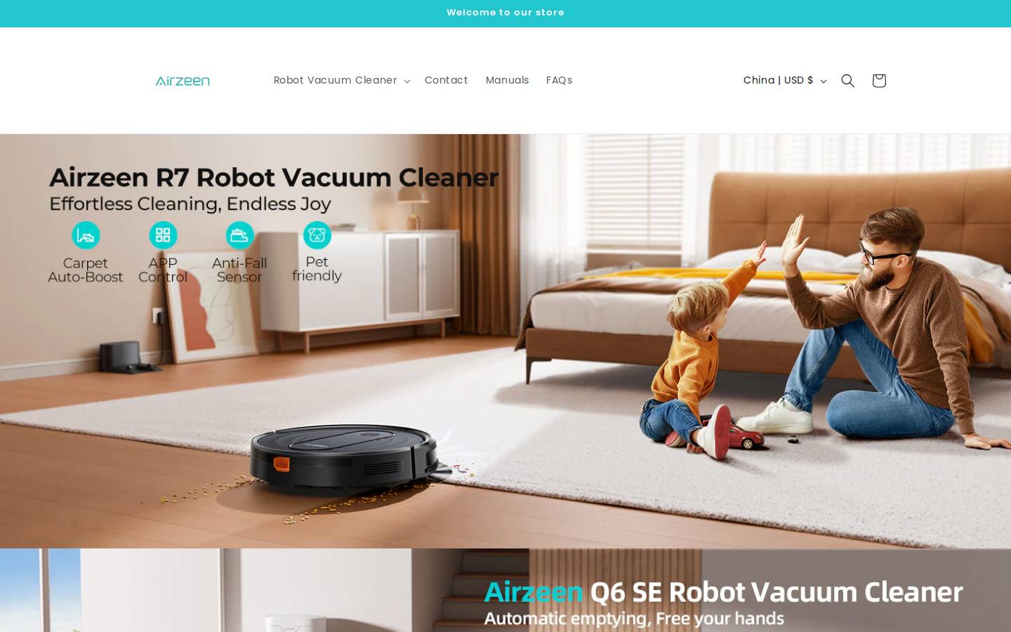 airzeen.com homepage screenshot