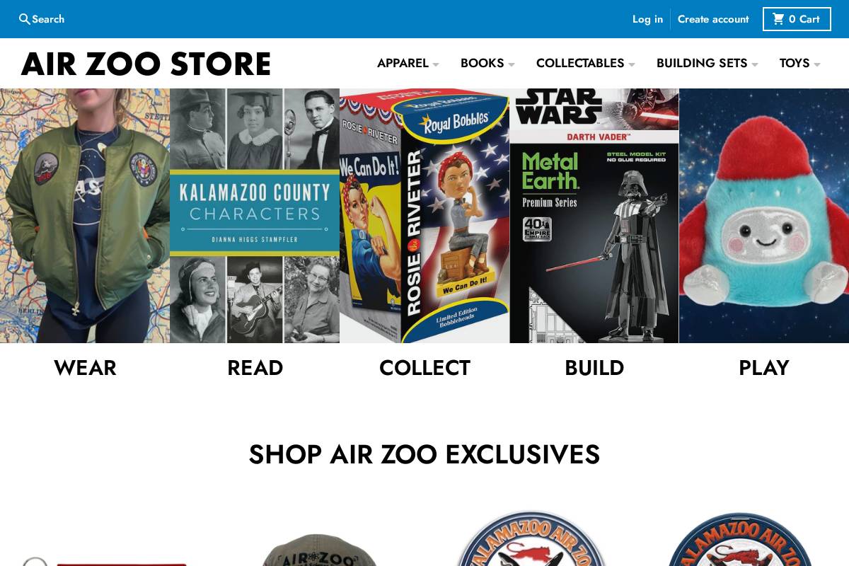 airzoostore.org homepage screenshot