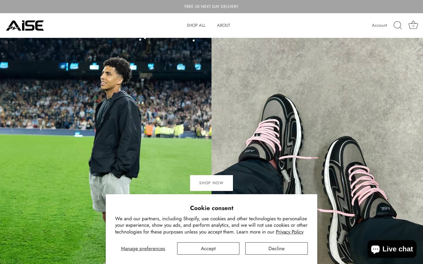 aise.co homepage screenshot