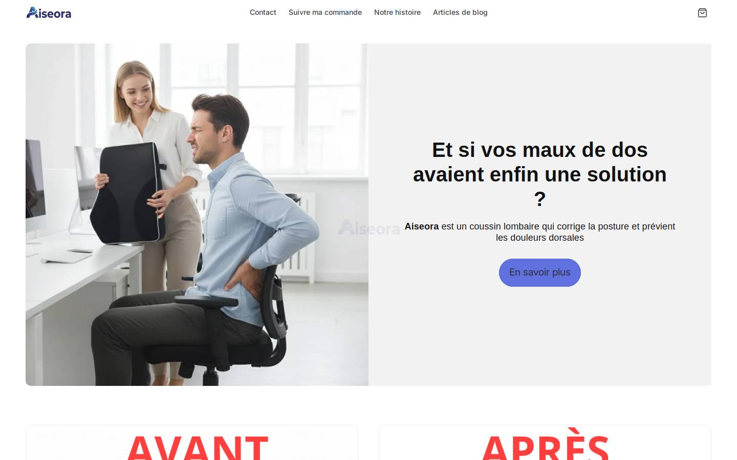 aiseora.com homepage screenshot