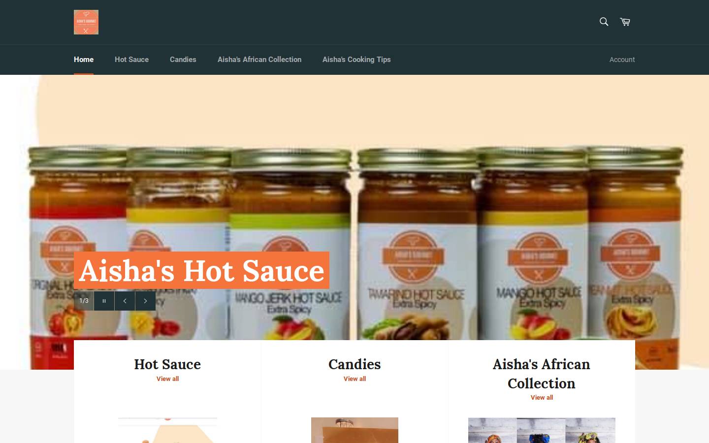 aishashotandspicy.com homepage screenshot
