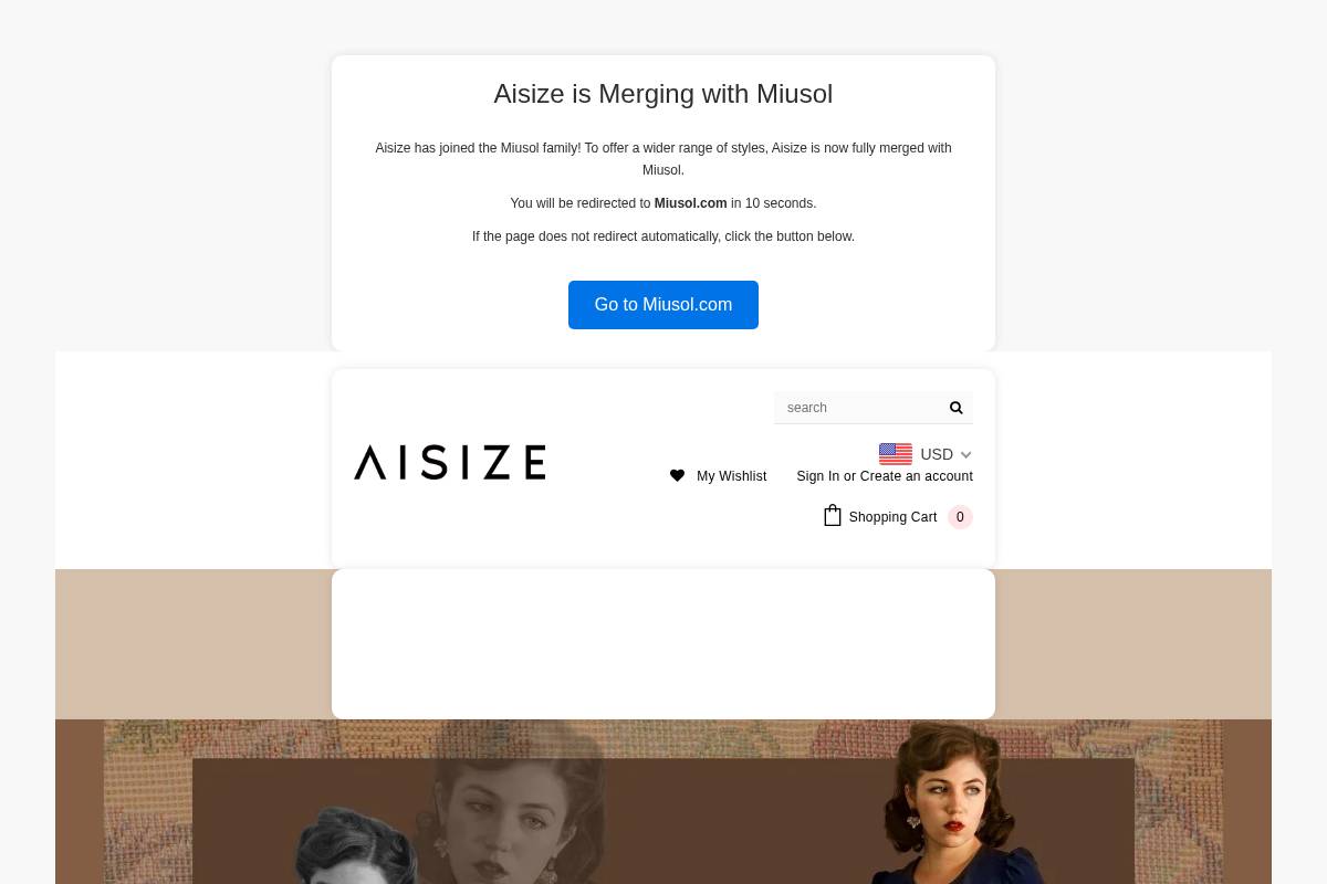 aisize.com homepage screenshot