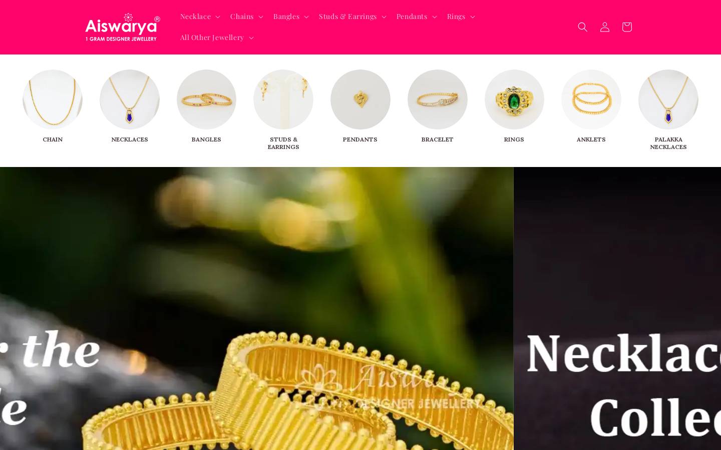 aiswaryadesignerjewellery.in homepage screenshot