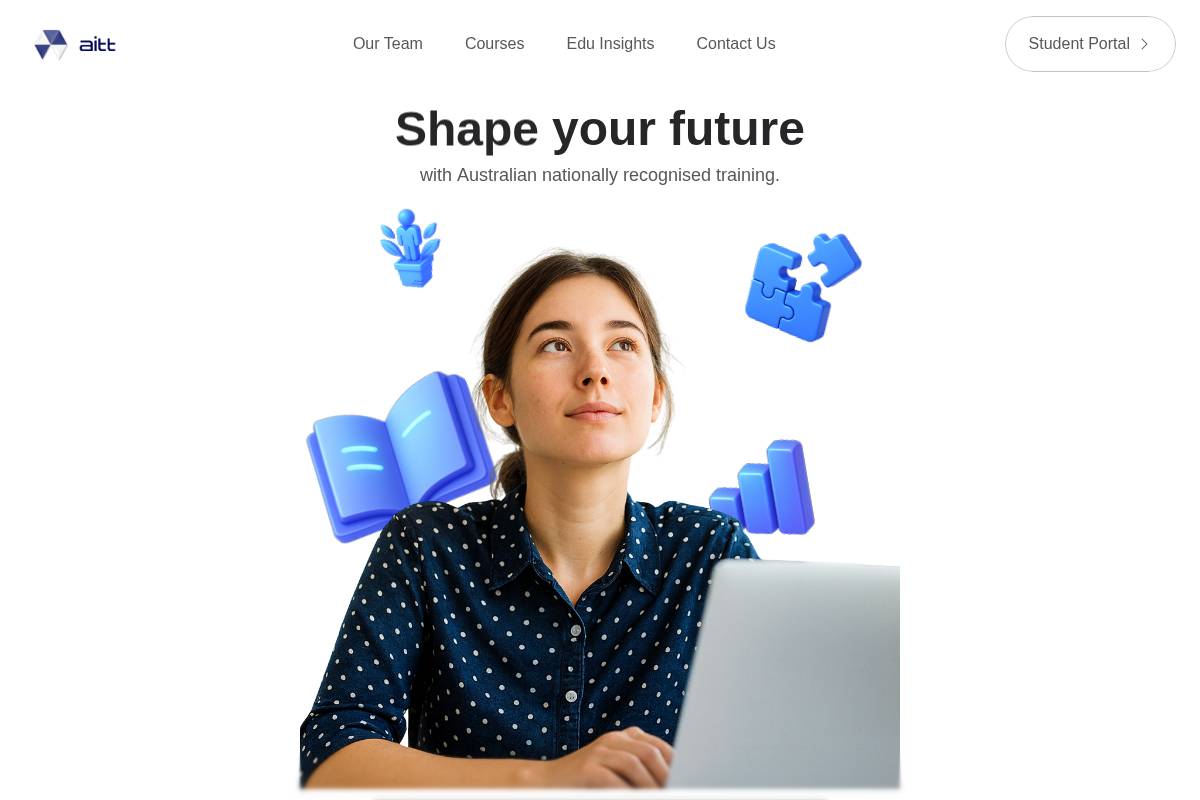 aitt.com.au homepage screenshot