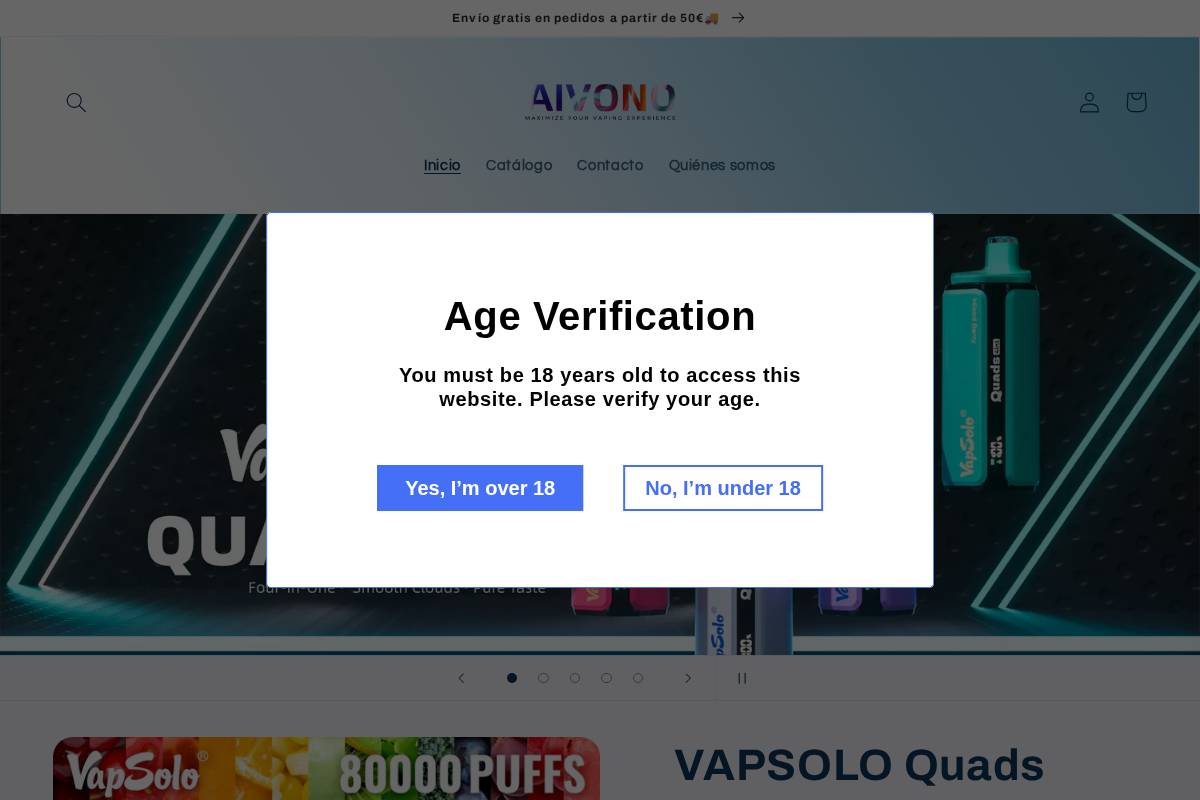 aivono.shop homepage screenshot