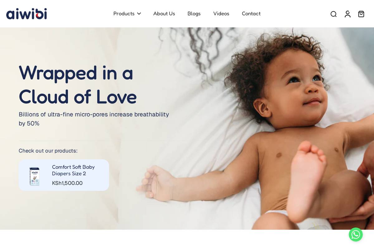 Aiwibi homepage screenshot