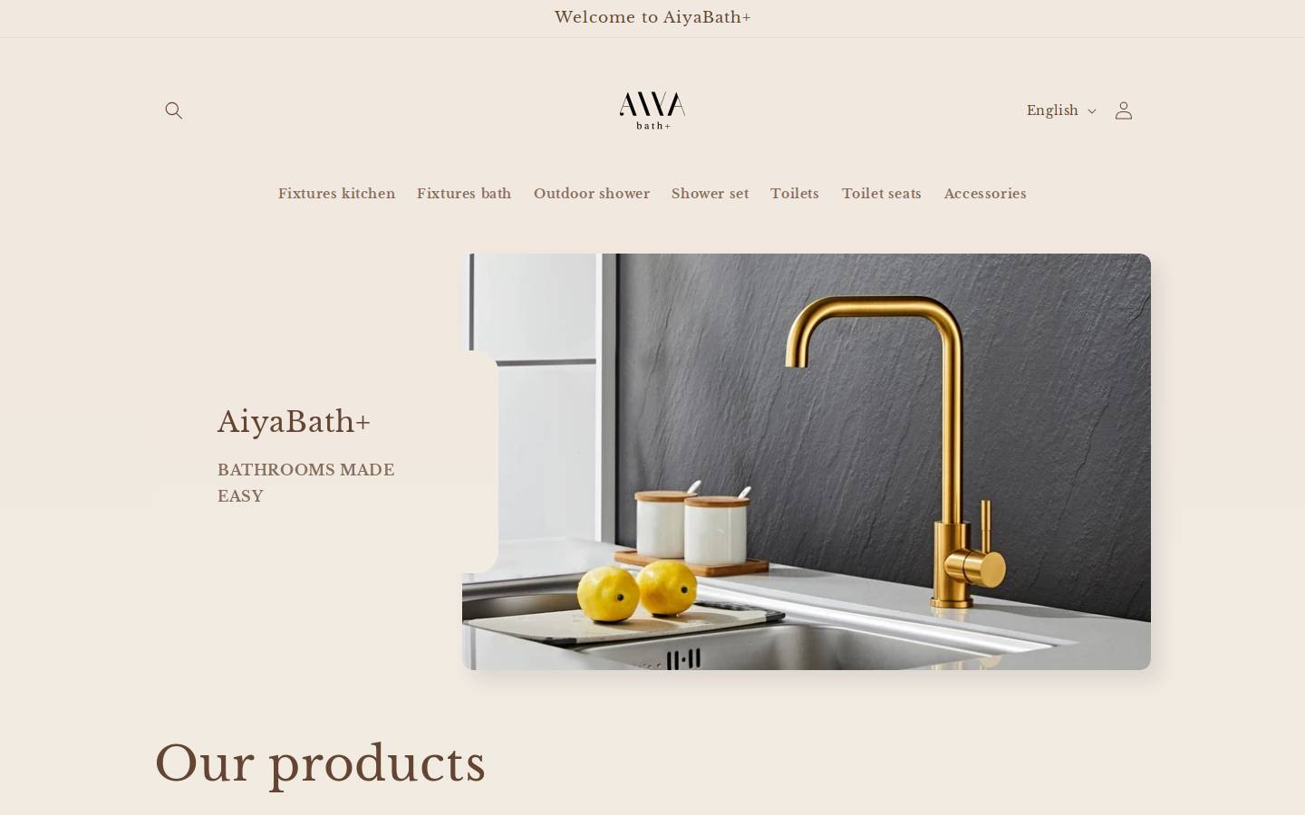 aiyabath.com homepage screenshot