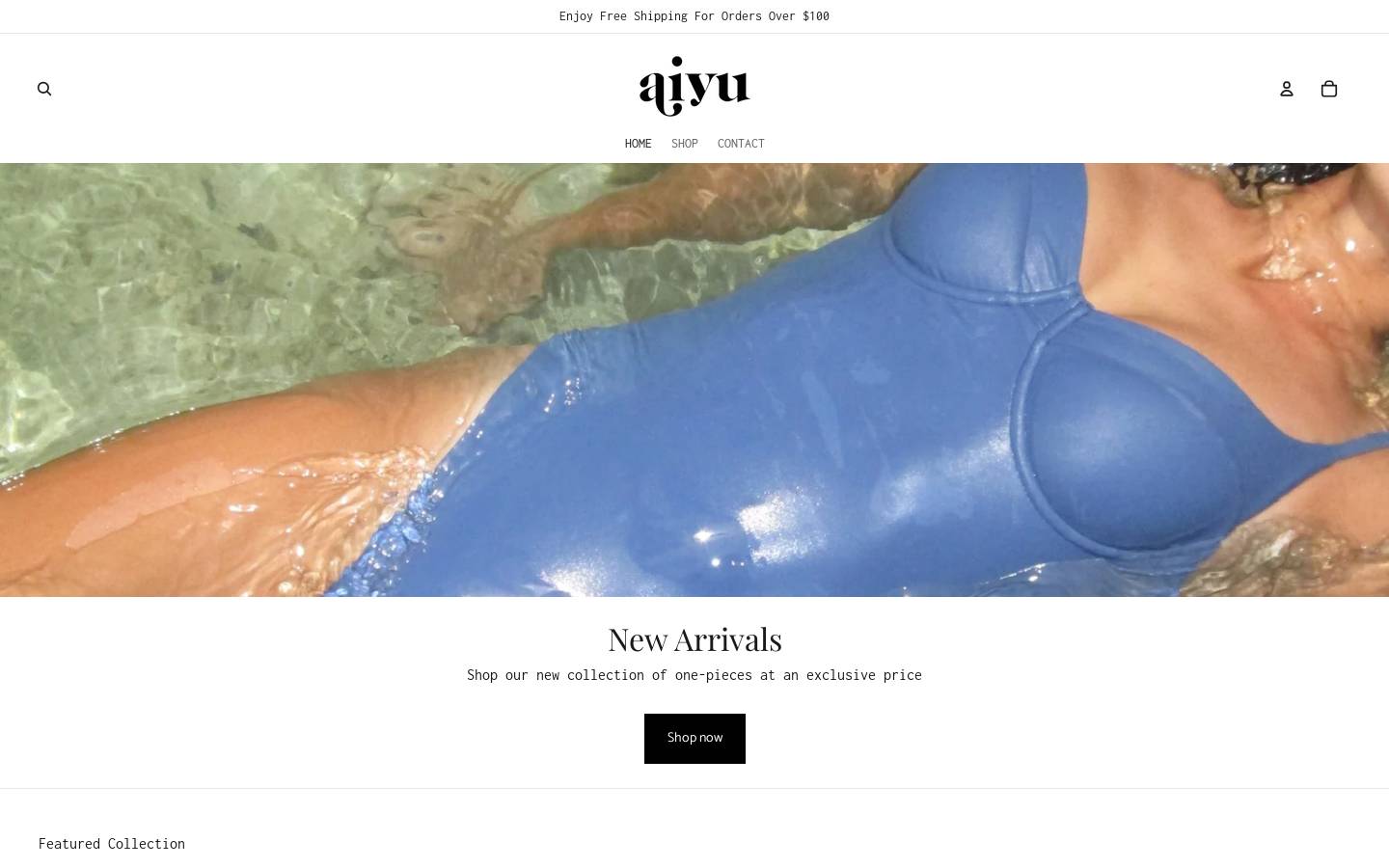 aiyuswim.com homepage screenshot
