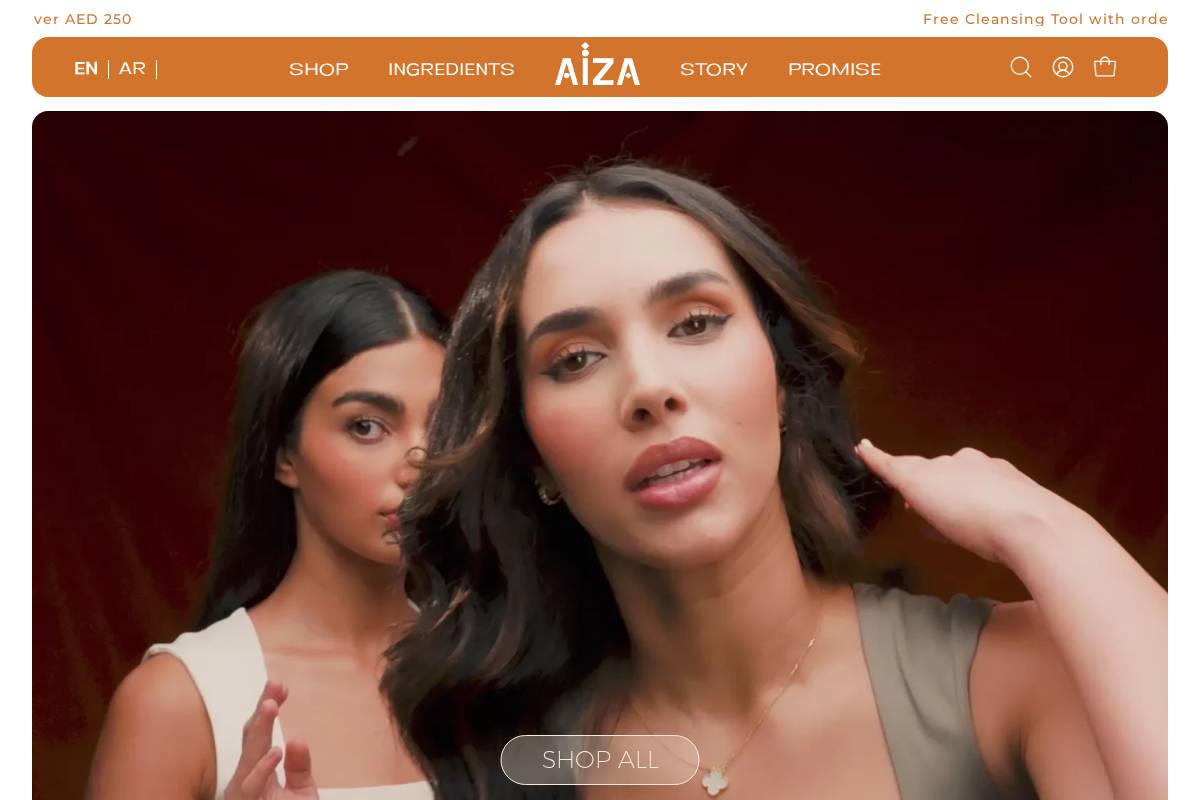 aiza.co homepage screenshot