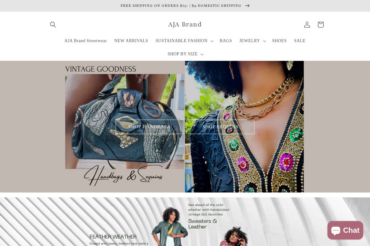 ajabrandstore.com homepage screenshot