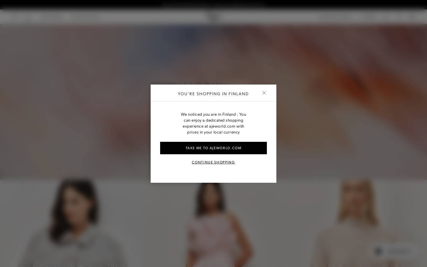Aje. homepage screenshot