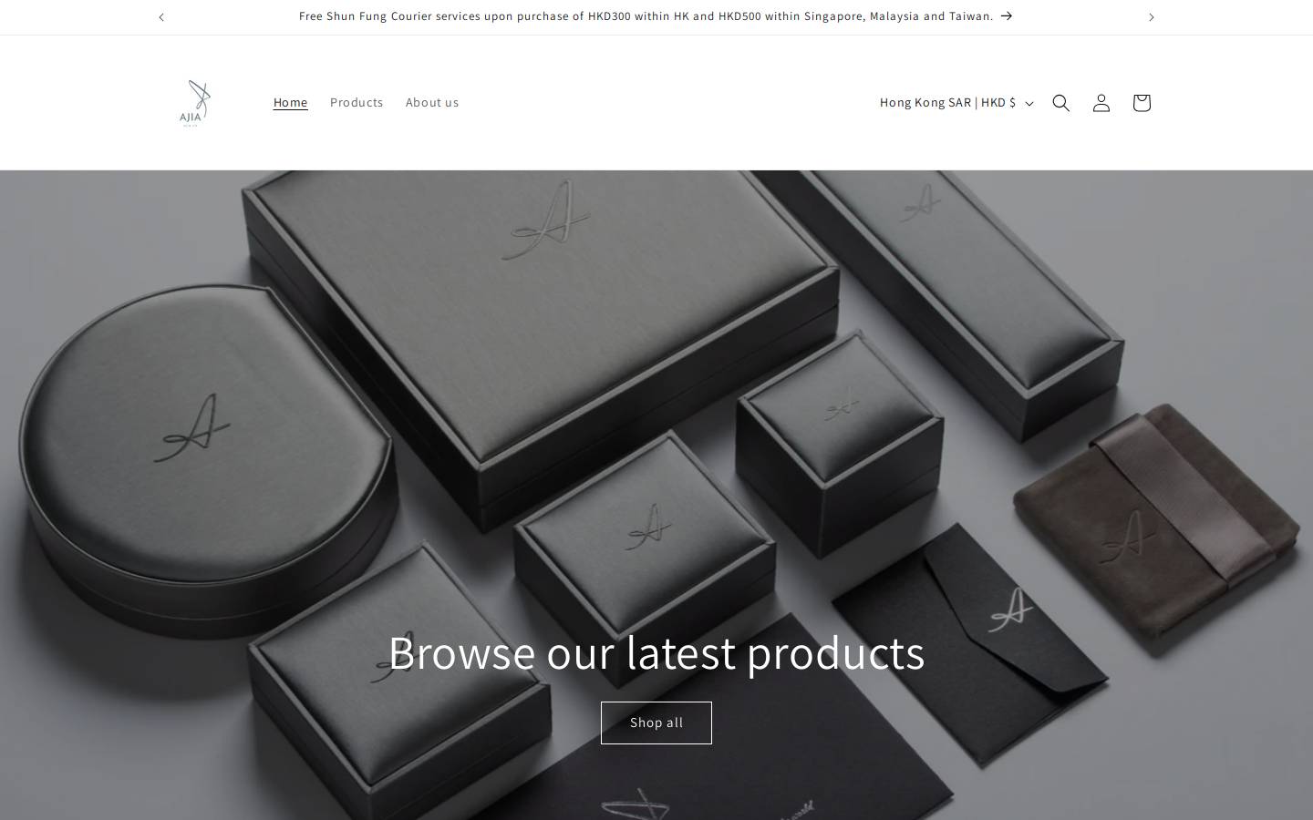 ajia.co homepage screenshot
