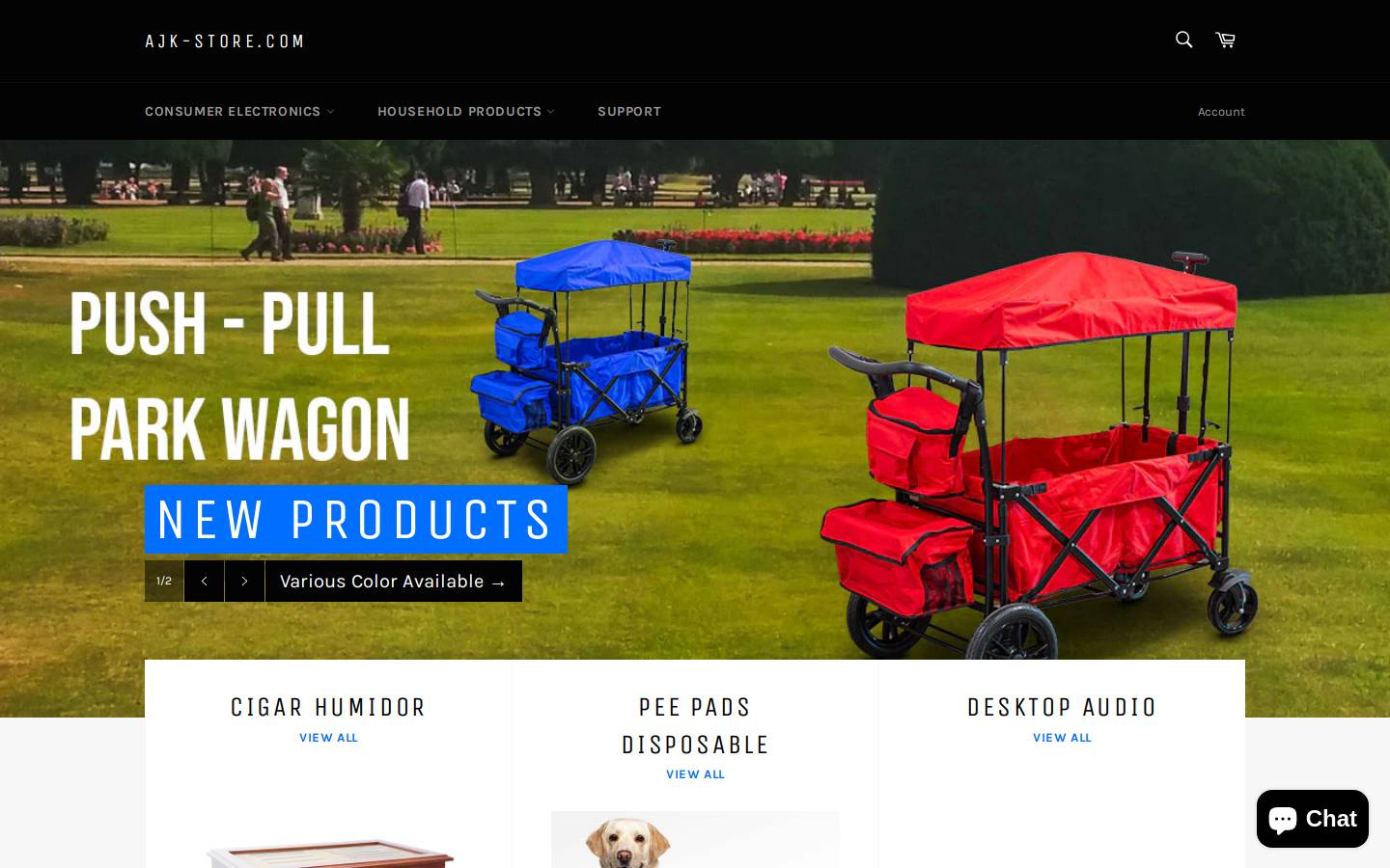 ajk-store.com homepage screenshot