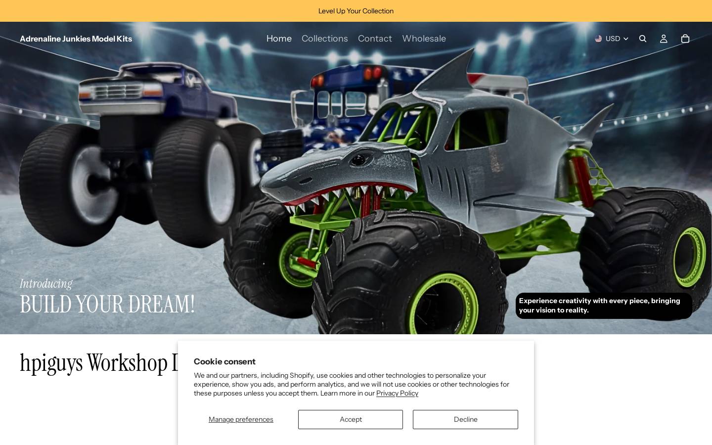 ajmodelkits.com homepage screenshot